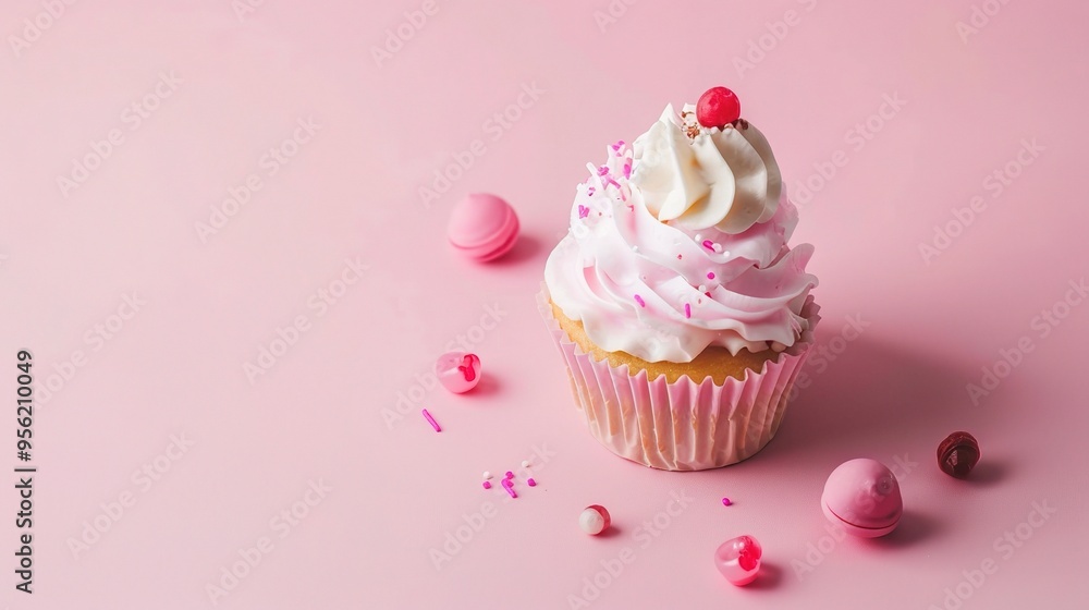 Stunning Cute Dessert with Pink Background: A Sweet and Delightful Visual. Showcasing Charm and Yumminess. Stunning Cute Dessert with Pink Background: A Sweet and Delightful Visual. Showcasing Charm and Yumminess.