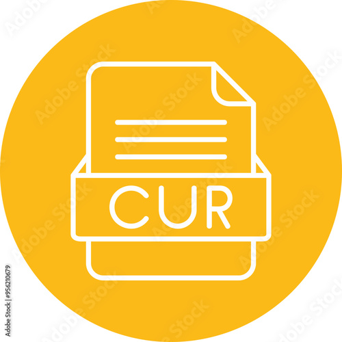 CUR File Format Vector Icon Design