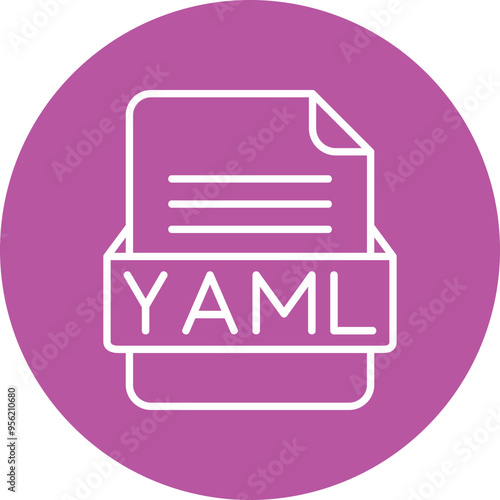 YAML File Format Vector Icon Design photo