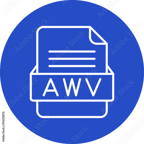 AWV File Format Vector Icon Design photo