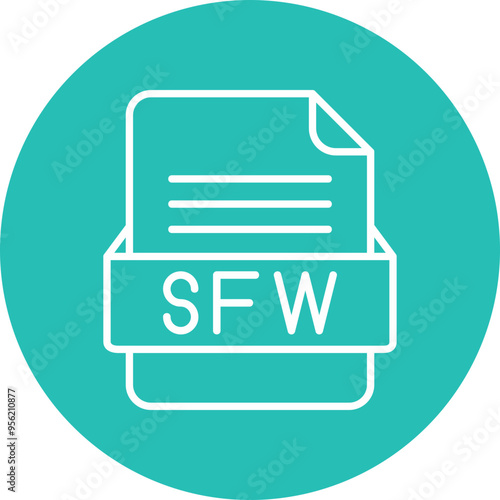 SFW File Format Vector Icon Design