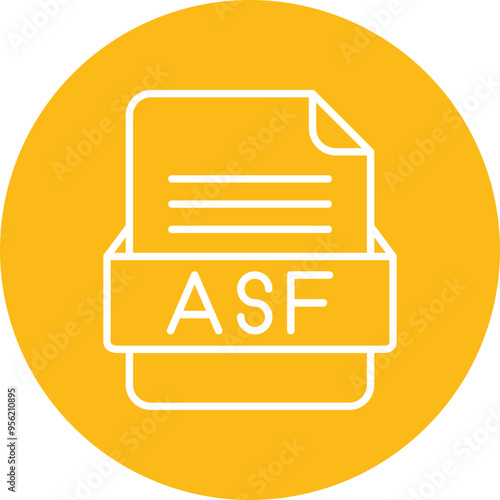 ASF File Format Vector Icon Design photo