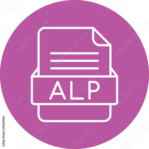 ALP File Format Vector Icon Design