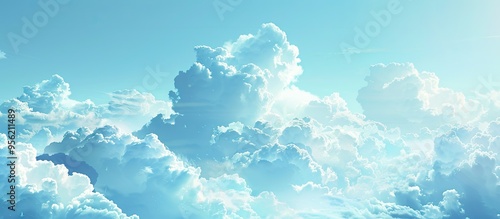 Blue cloudy sky background with copy space image available