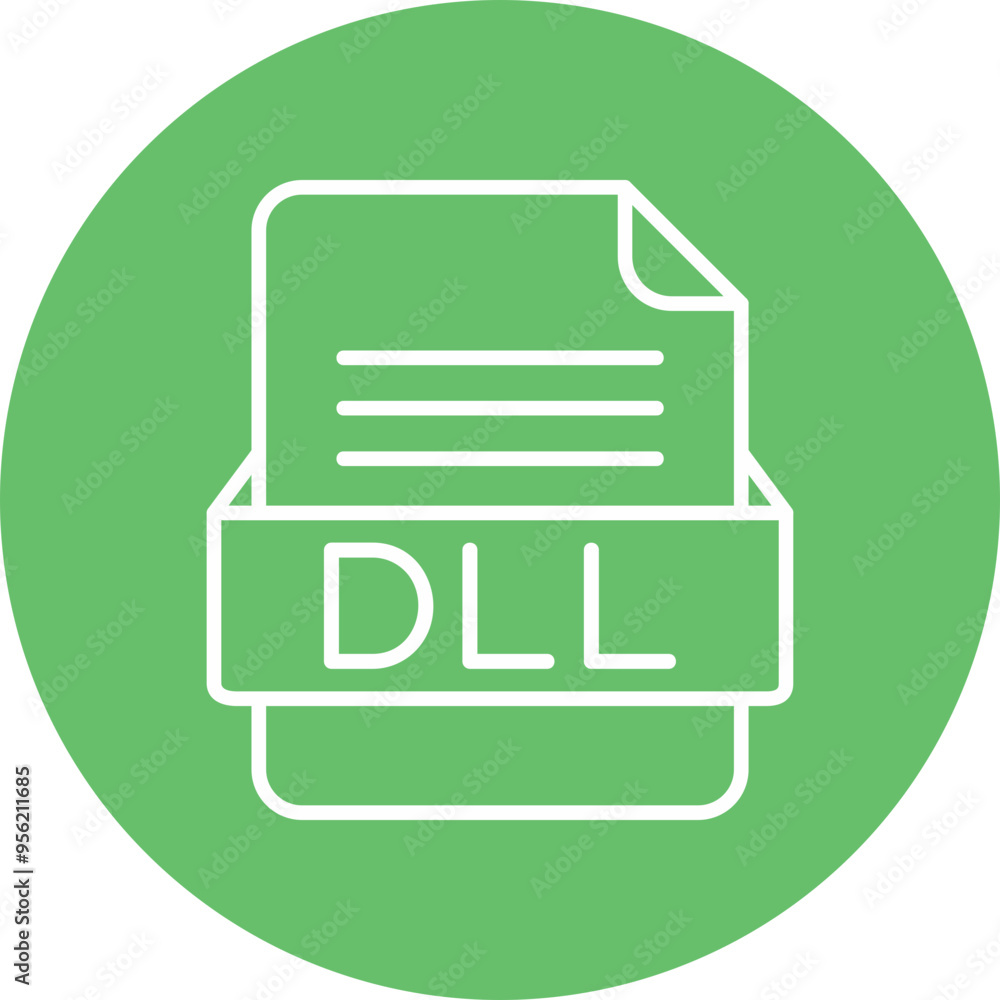 DLL File Format Vector Icon Design DLL File Format Vector Icon Design