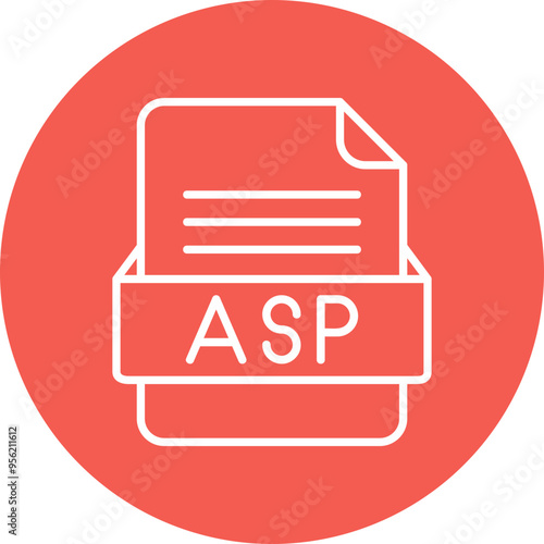 ASP File Format Vector Icon Design