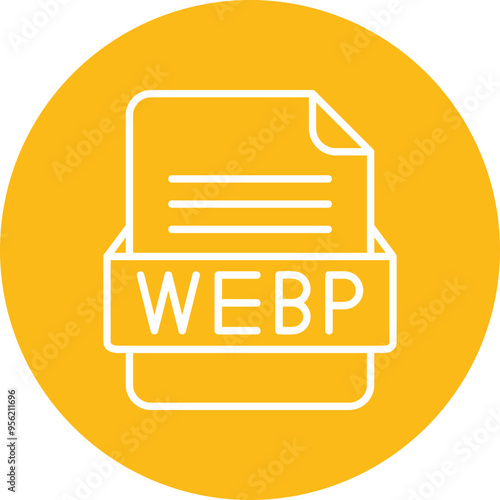 WEBP File Format Vector Icon Design