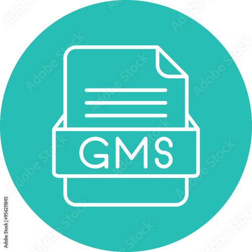 GMS File Format Vector Icon Design