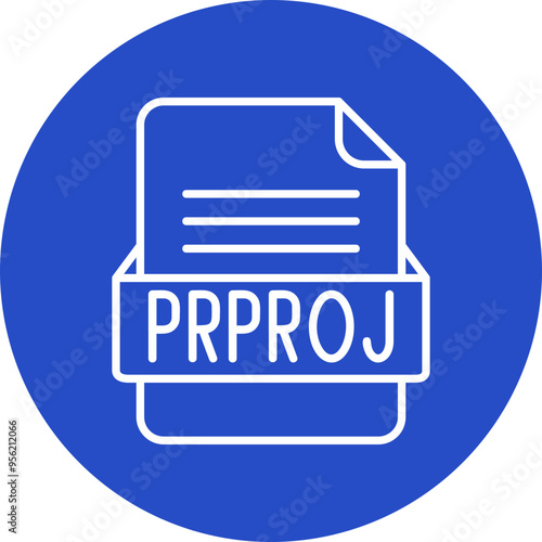 PRPROJ File Format Vector Icon Design photo