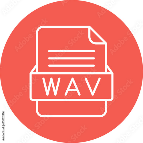 WAV File Format Vector Icon Design