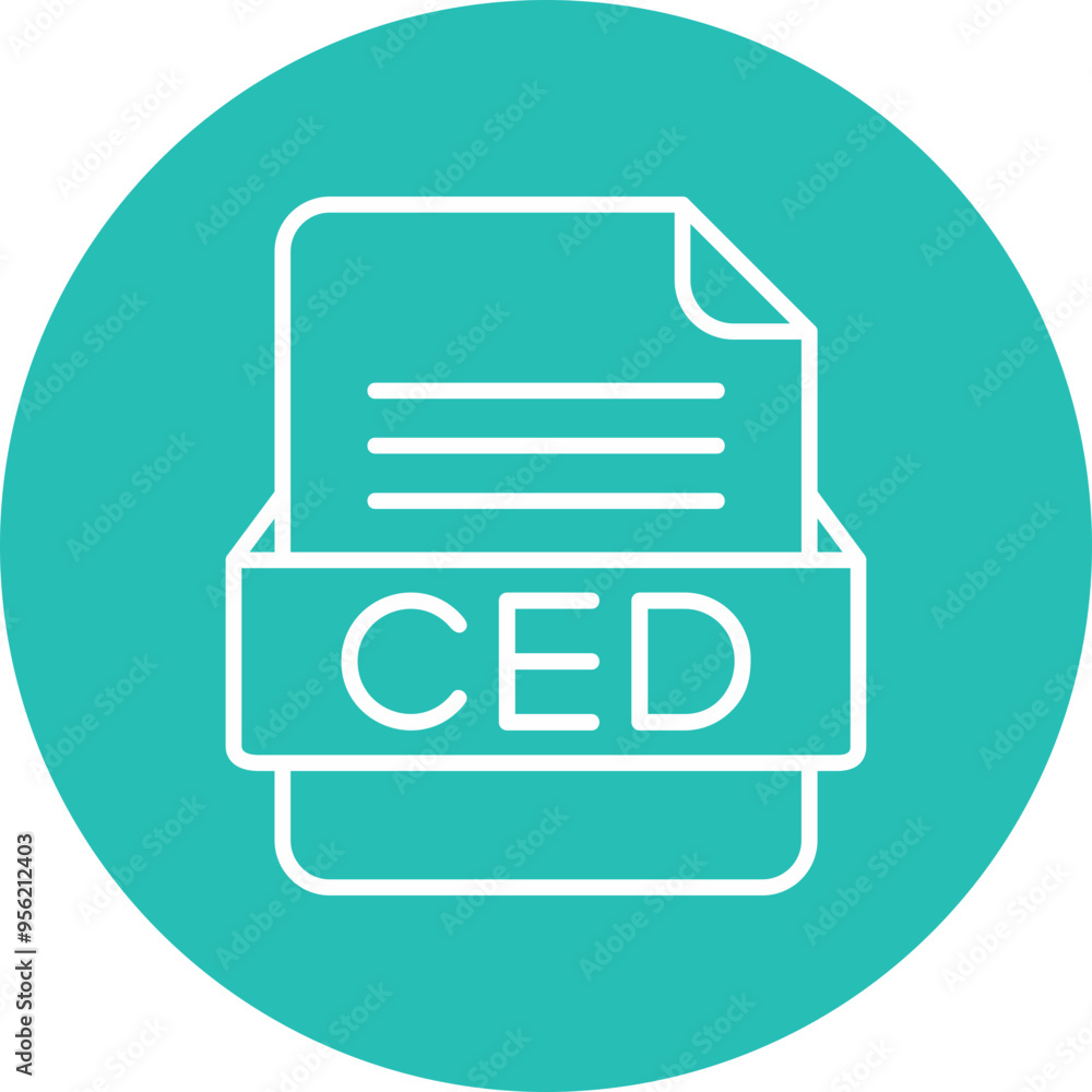 CED File Format Vector Icon Design CED File Format Vector Icon Design