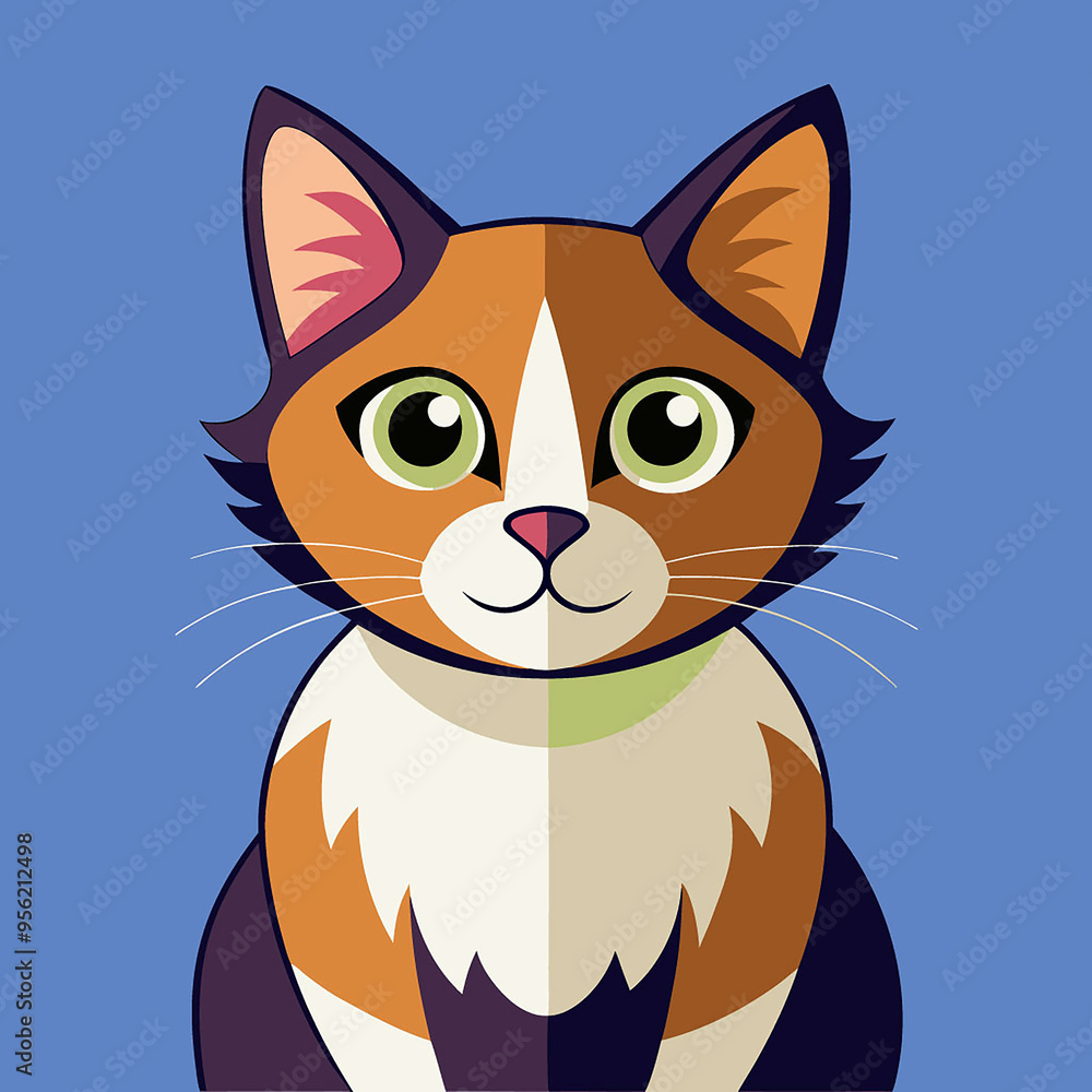 Fototapeta premium cat vector and cartoon cat illustration cute baby cat