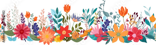 Wild Flowers Seamless Abstr...