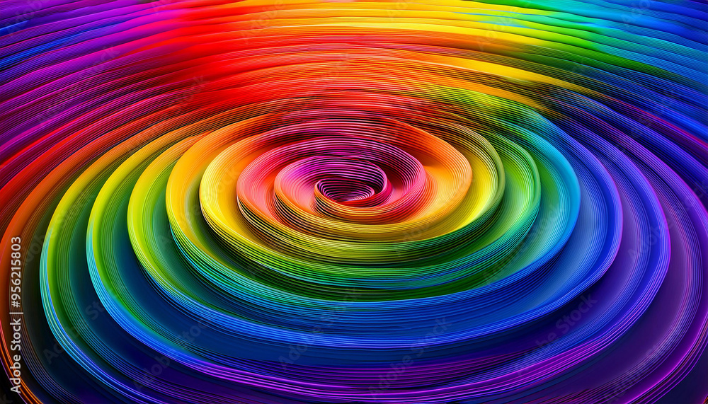 Multicolor Rainbow Ripple Pattern Multicolor Rainbow Ripple Pattern