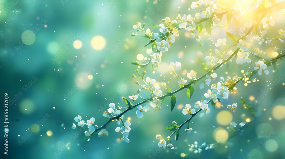 Spring Blossoms with Bokeh and Sunbeams Spring Blossoms with Bokeh and Sunbeams