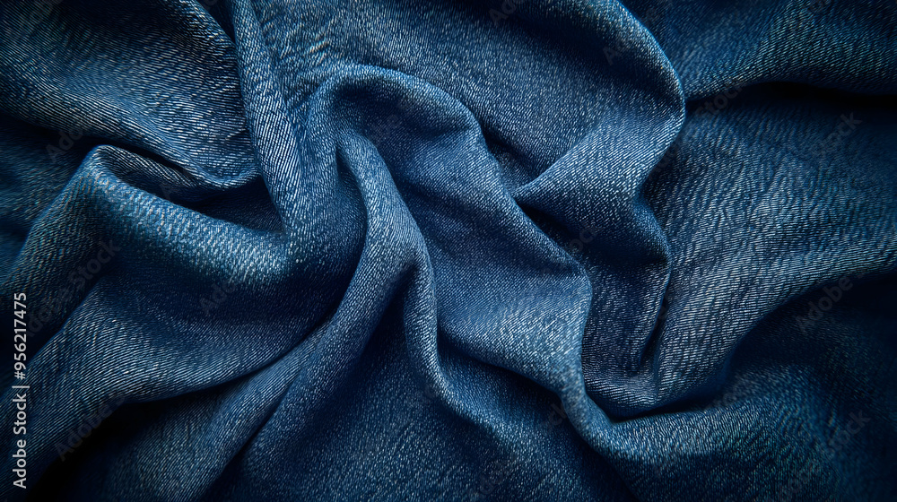 Blue Denim Fabric Texture Background Blue Denim Fabric Texture Background
