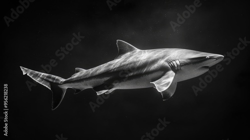 Porbeagle Shark Lamna nasus The porbeagle shark is a large predatory shark found in the North Atlantic It has faced overfishing particularly for its valuable fins and is now considered vulnerable photo