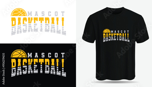 Basketball Sports t-shirt design. Basketball typography, t-shirt graphics, Basketball T shirt design vector illustration.