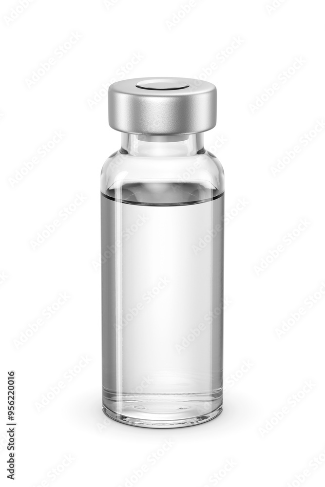 Medical 15R vial for injection isolated. 3D rendering illustration. Transparent PNG image. Medical 15R vial for injection isolated. 3D rendering illustration. Transparent PNG image.
