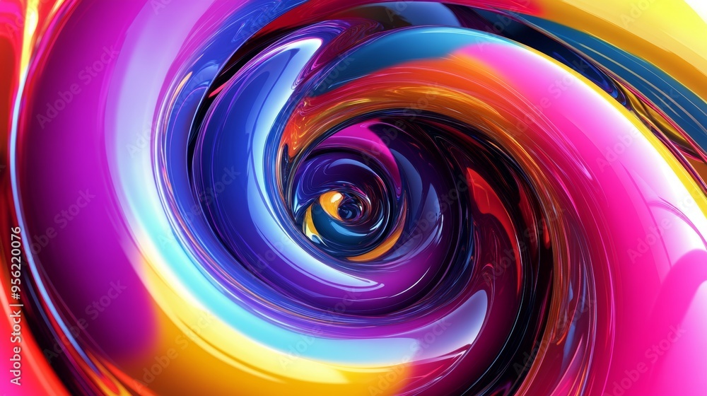 Vibrant Neon Spiral Patterns in Glossy Plastic - Ultra HD Geometric Background Vibrant Neon Spiral Patterns in Glossy Plastic - Ultra HD Geometric Background