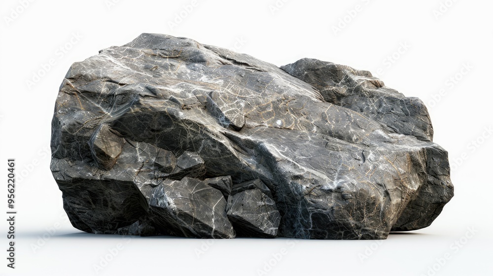 Fototapeta premium stone isolated on whitebackground rock isolated on whitebackground