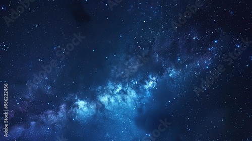 Milky Way stars and constellations on evening sky