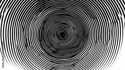 Abstract Black and White Spiral Pattern