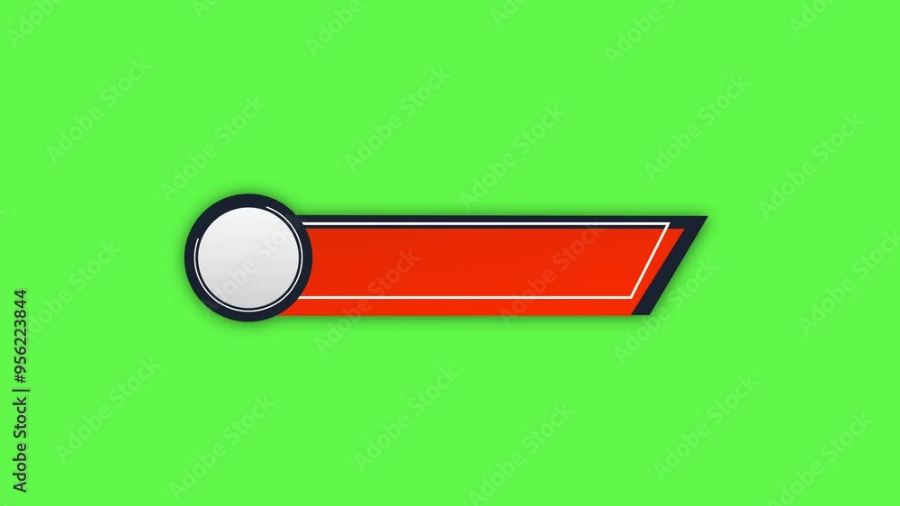 Animated simple lower third title banner infographic animation in 4K ...