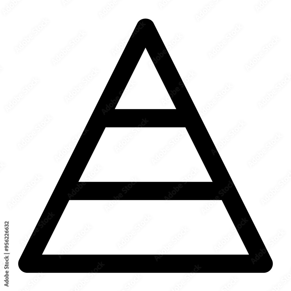 pyramid, triangle, chart, graph, diagram outline icon pyramid, triangle, chart, graph, diagram outline icon