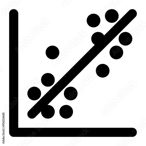 scatterplot, scatter, plots, cartesian, chart, graph, diagram outline icon