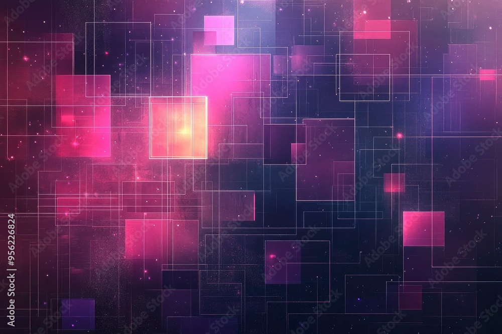 Abstract Digital Art with Intersecting Pink and White Geometric Shapes on a Dark Background Abstract Digital Art with Intersecting Pink and White Geometric Shapes on a Dark Background