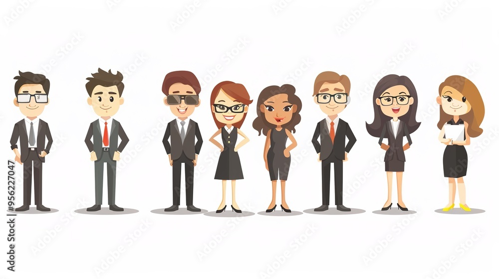 Stunning Cartoon Business People and Characters: A Dynamic and Creative Workplace Visual. Showcasing Professionalism and Imagination. Stunning Cartoon Business People and Characters: A Dynamic and Creative Workplace Visual. Showcasing Professionalism and Imagination.