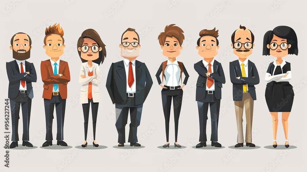 Stunning Cartoon Business People and Characters: A Dynamic and Creative Workplace Visual. Showcasing Professionalism and Imagination. Stunning Cartoon Business People and Characters: A Dynamic and Creative Workplace Visual. Showcasing Professionalism and Imagination.