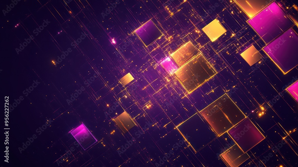 Design Template of Cube in Bright Neon Colors Design Template of Cube in Bright Neon Colors