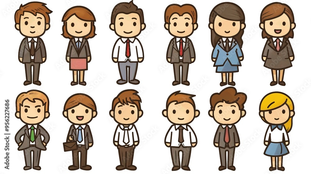 Stunning Cartoon Business People and Characters: A Dynamic and Creative Workplace Visual. Showcasing Professionalism and Imagination. Stunning Cartoon Business People and Characters: A Dynamic and Creative Workplace Visual. Showcasing Professionalism and Imagination.