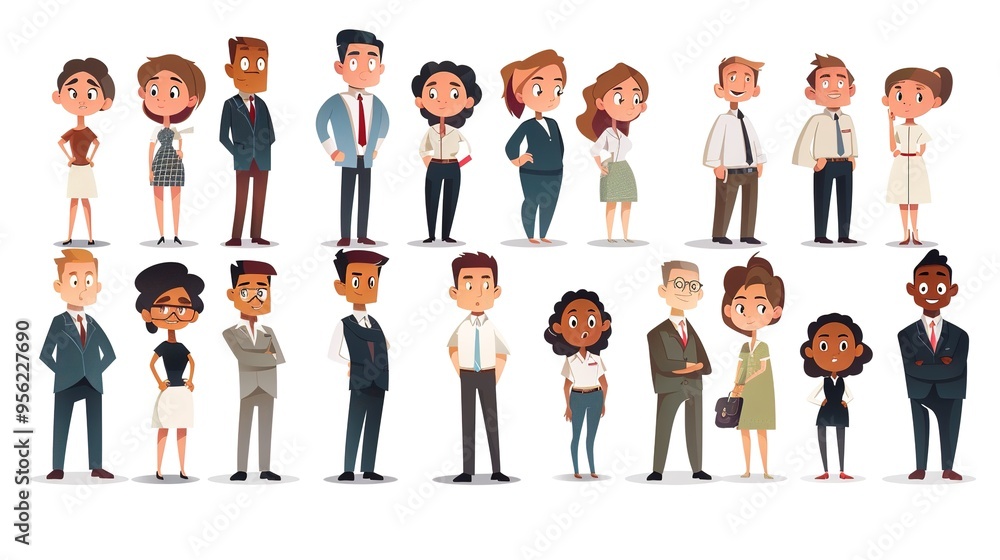 Stunning Cartoon Business People and Characters: A Dynamic and Creative Workplace Visual. Showcasing Professionalism and Imagination. Stunning Cartoon Business People and Characters: A Dynamic and Creative Workplace Visual. Showcasing Professionalism and Imagination.