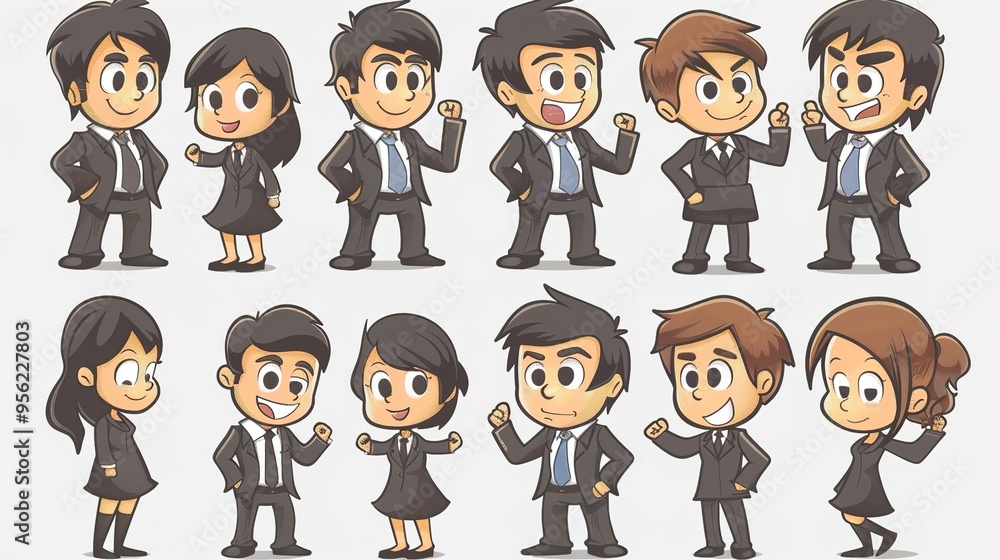 Stunning Cartoon Business People and Characters: A Dynamic and Creative Workplace Visual. Showcasing Professionalism and Imagination. Stunning Cartoon Business People and Characters: A Dynamic and Creative Workplace Visual. Showcasing Professionalism and Imagination.