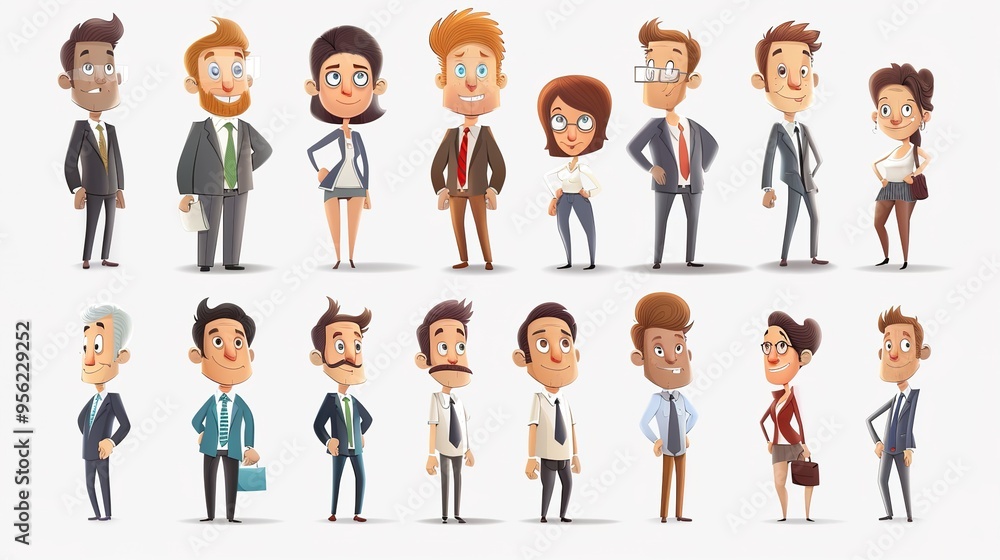 Stunning Cartoon Business People and Characters: A Dynamic and Creative Workplace Visual. Showcasing Professionalism and Imagination. Stunning Cartoon Business People and Characters: A Dynamic and Creative Workplace Visual. Showcasing Professionalism and Imagination.