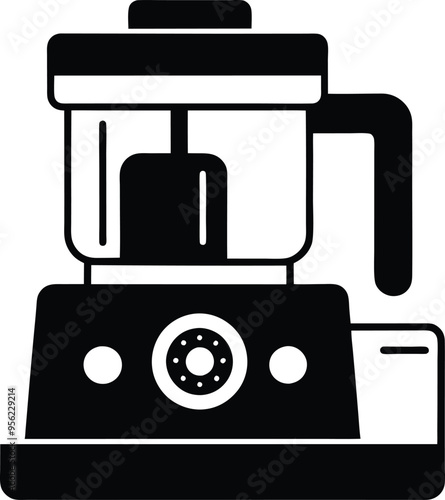 Electric Food Processor Illustrator Artwork