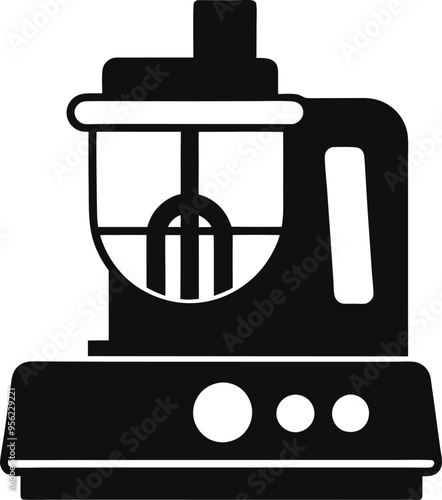 Electric Food Processor Illustrator Artwork