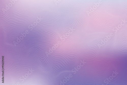 Dotted Lines On Purple Graident Mesh Background. Vector Illustration For Fashion, Ecommerce, Data Network Connection Concept etc.