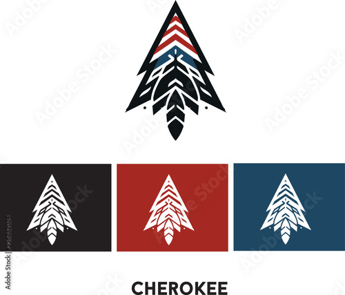 Cherokee inspired triangular arrow design photo