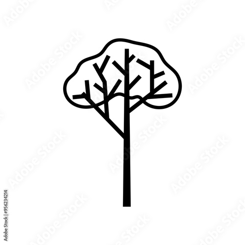 Tree icon vector. Plant illustration sign. Garden symbol or logo.
