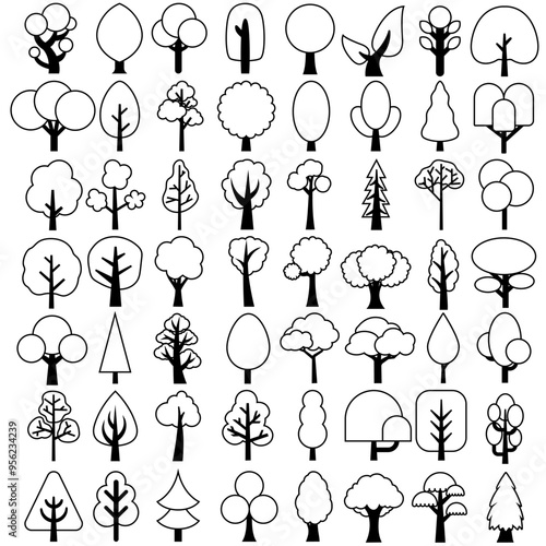 Tree icon vector cet. Plant illustration sign collection. Garden symbol or logo.