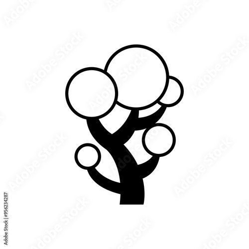 Tree icon vector. Plant illustration sign. Garden symbol or logo.