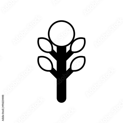 Tree icon vector. Plant illustration sign. Garden symbol or logo.