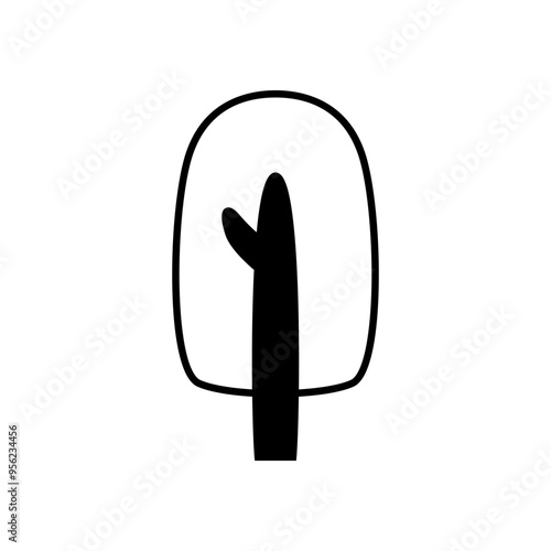 Tree icon vector. Plant illustration sign. Garden symbol or logo.
