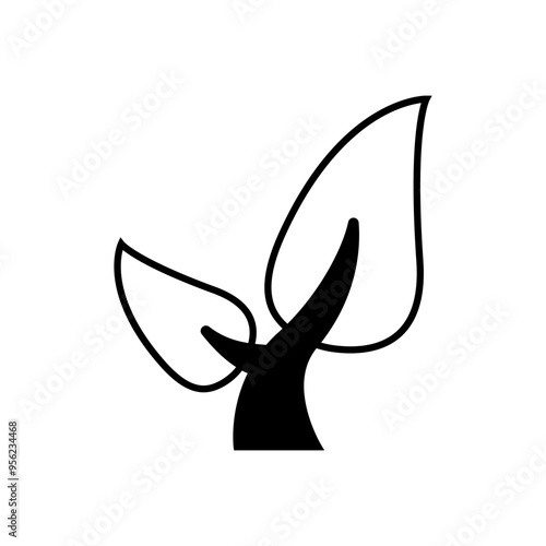 Tree icon vector. Plant illustration sign. Garden symbol or logo.