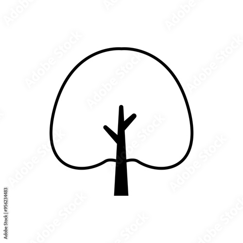 Tree icon vector. Plant illustration sign. Garden symbol or logo.