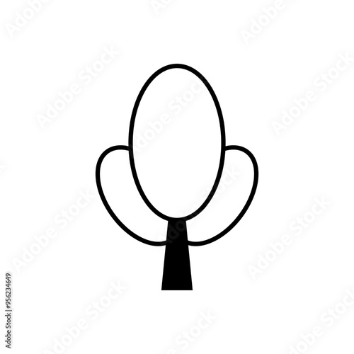 Tree icon vector. Plant illustration sign. Garden symbol or logo.